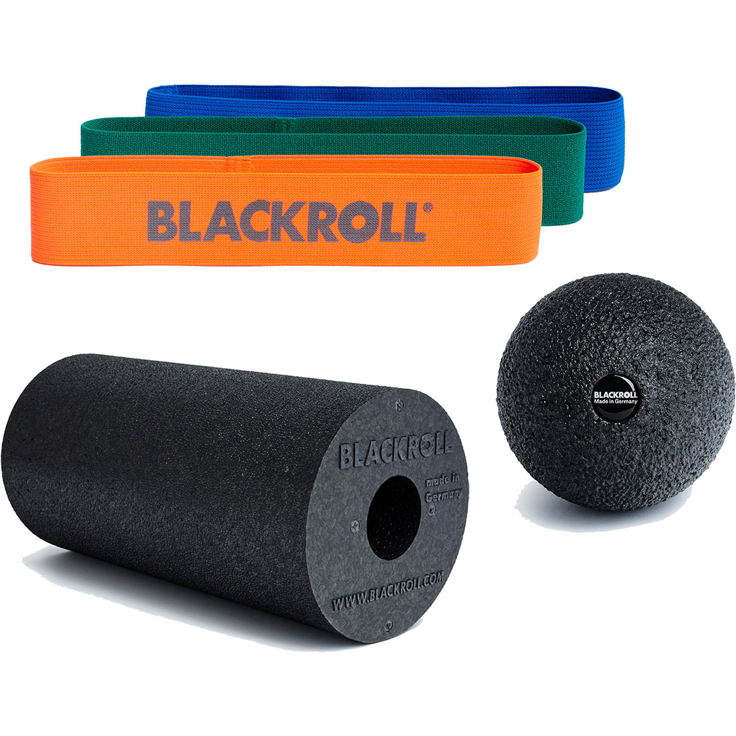 BLACKROLL Band Set + Foam Roller + Massage Ball - PassaSports.com