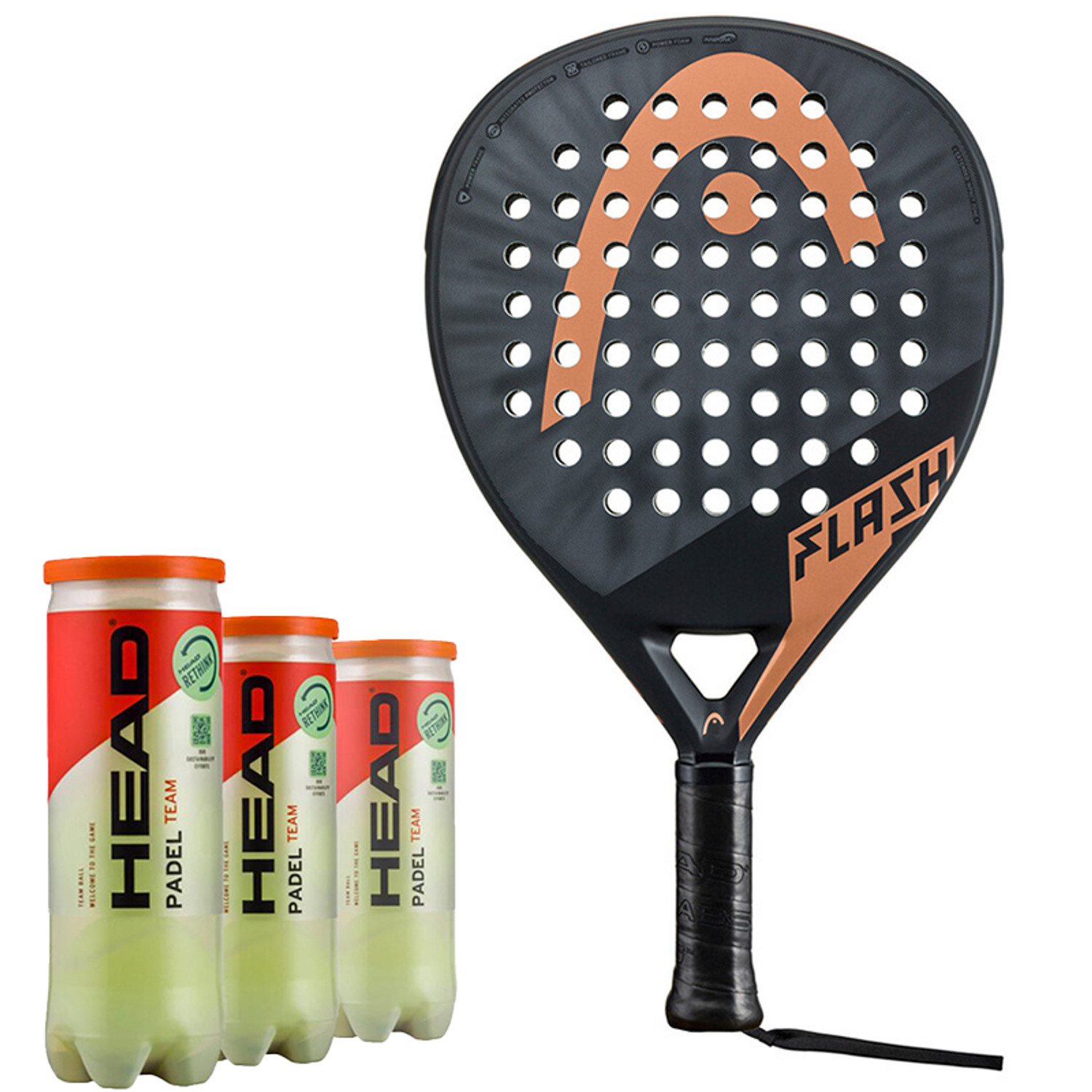Head Flash Coral Grey Ballen Sportshop