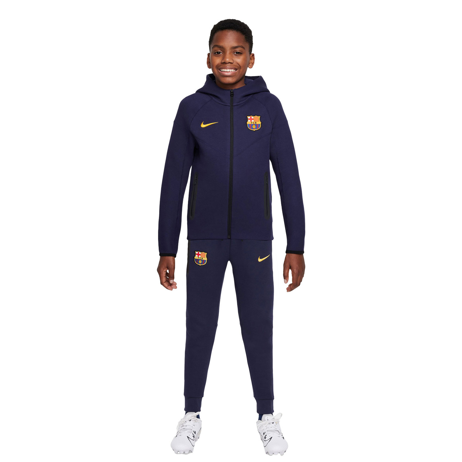 Nike FC Barcelona Tech Fleece Tracksuit Kids - PassaSports.com