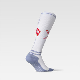 STOX Energy Socks Hardloopsokken Dames, Compression Running Ankle Socks Women, Compressiekousen, Sportsokken, Compressiesokken Sport, zwart/grijs, M