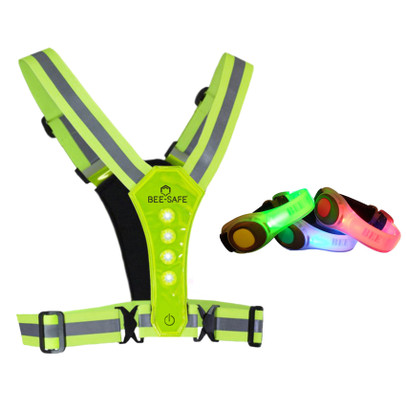 Beesafe Weste USB & Led Armband Trio