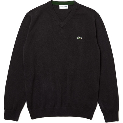 Lacoste Organic Cotton V-Neck Sweater