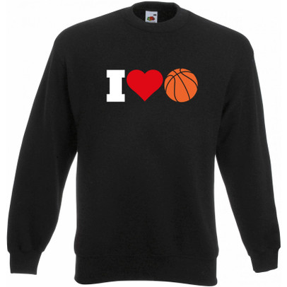 I Love Basketball Crew Sweater Sportshop