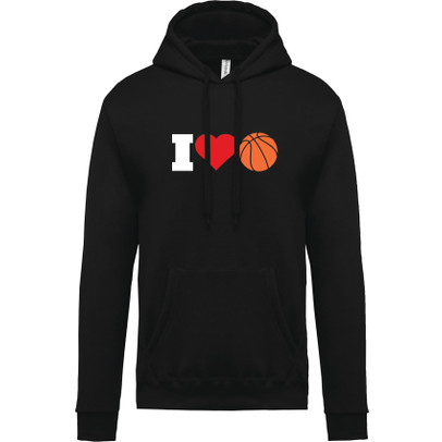 I Love Basketball Hooded Sweater