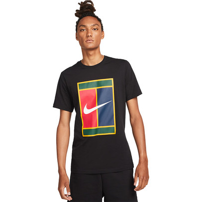 Nike court tennis heritage hot sale logo t shirt mens