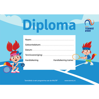 KNLTB Diploma Love&Ace Blauw - 10 stuks