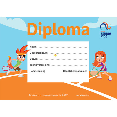 KNLTB Diploma Love&Ace Oranje - 10 stuks