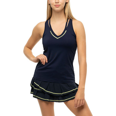 Lucky in Love Lurex V-Neck Cutout Tank