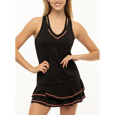 Lucky in Love Lurex V-Neck Cutout Tank
