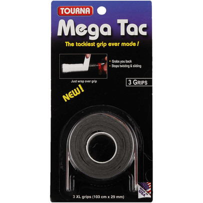 Tourna Mega Tac Overgrip 3 Pcs. Black
