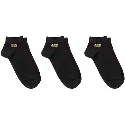Lacoste Core Performance Crew Low 3-Pack Zwart