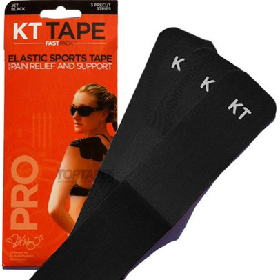 KT Tape Synthetic Pro Fastpack 3 Strips Zwart