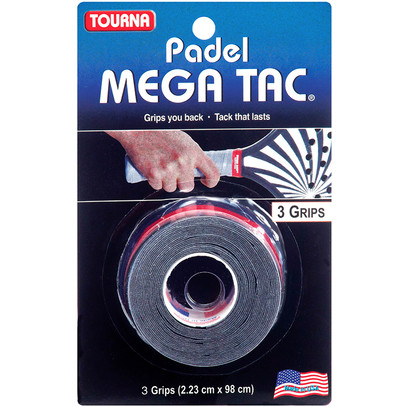 Tourna Padel Mega Tac Overgrip 3 Pcs. Black