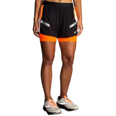 Brooks Run Visible 4" 2in1 Short 2.0 Dames