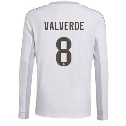 adidas Real Madrid Thuis Shirt Lang Valverde Kids