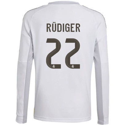 adidas Real Madrid Thuis Shirt Lang Rüdiger Kids