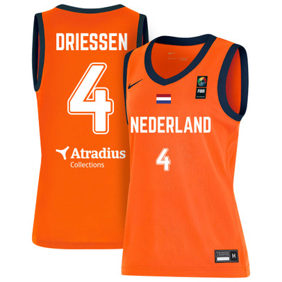 Nike Orange Lions Game Jersey Kids W #4