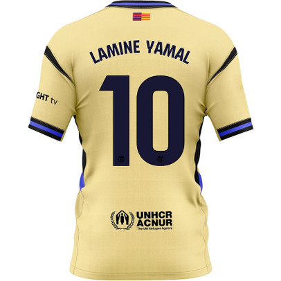 Nike FC Barcelona Uit Shirt Lamine Yamal 10 Kids
