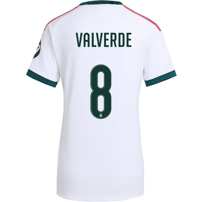 adidas Real Madrid Home Shirt Valverde 8 Women - PassaSports.com