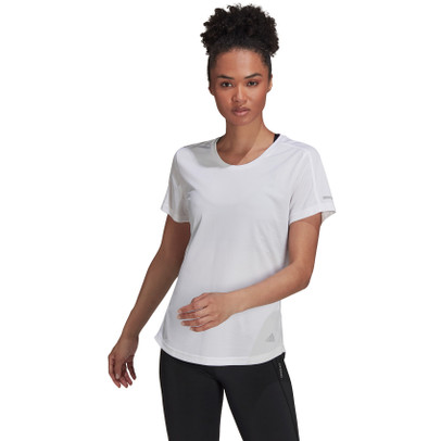 adidas Own The Run dames hardloopshirt roze/donkerblauw - Voetbal shop