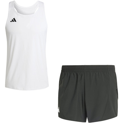 adidas Adizero Singlet Short Set Heren