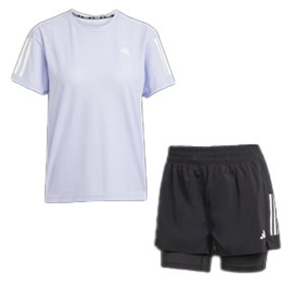 adidas OTR Tee 2in1 Short Set Dames