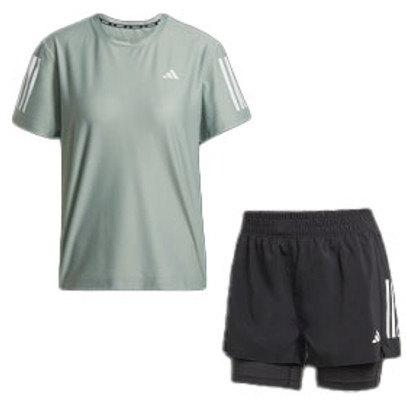 adidas OTR Tee 2in1 Short Set Dames