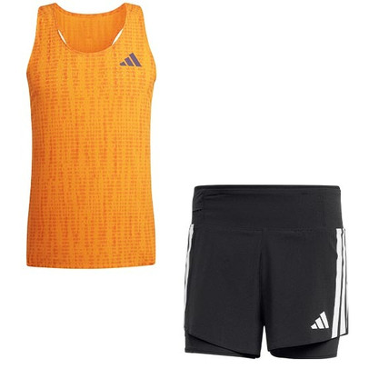 adidas Adizero Singlet 2in1 Short Set Heren