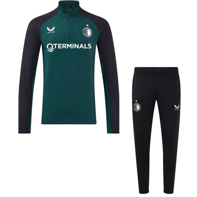 Pantalon De Survêtement Castore Feyenoord - Officiel Pro Players, Unisexe, 100% Polyester, Poches Latérales