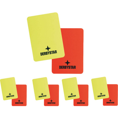 Derbystar Rode/Gele kaarten - 5 stuks