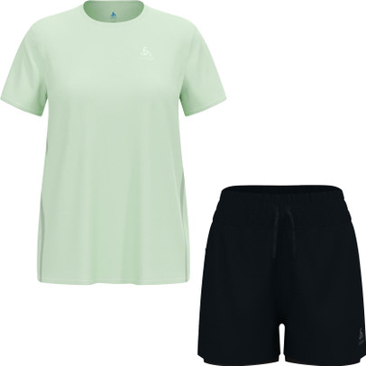 Odlo Zeroweight Shirt 2in1 Short Set Damen