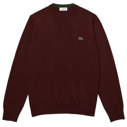 Lacoste Organic Cotton V-Neck Sweater