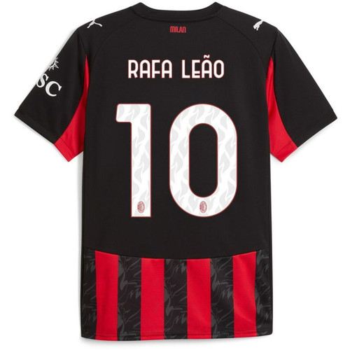 AC Milan Rafa Leão 10 シャツ 黒 Puma AC Milan Home Shirt Rafa Leão 10 - PassaSports.com