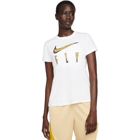 White and gold nike shirt womens on sale