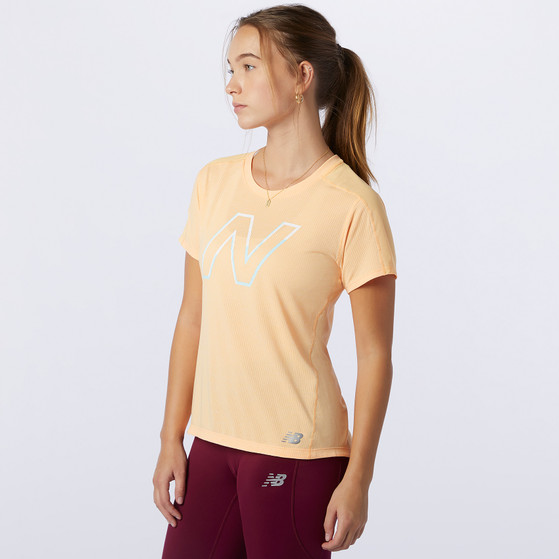 New Balance Impact Run Logo T-Shirt Dames