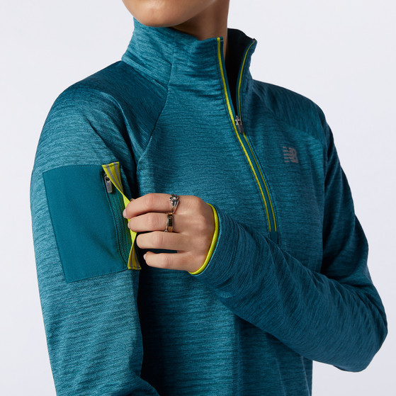 New Balance Heat Half Zip LS Damen