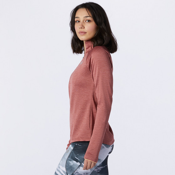 New Balance Heat Half Zip LS Damen