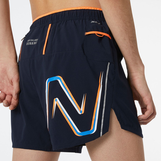 New Balance Graphic Run 5" Short Herren
