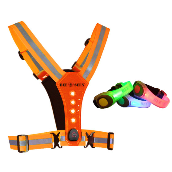 Beesafe Weste USB & Led Armband Trio
