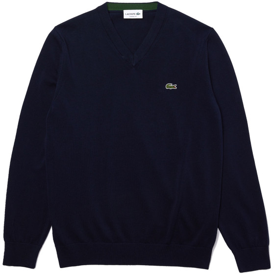 Lacoste Organic Cotton V-Neck Sweater