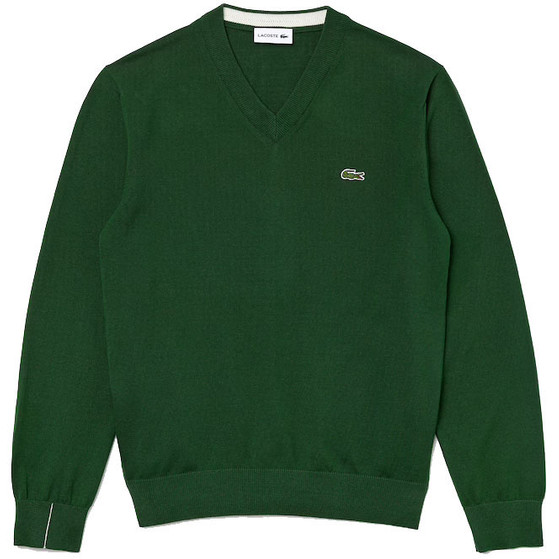 Lacoste Organic Cotton V-Neck Sweater