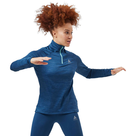 Odlo Mid 1/2 Zip Run Easy Warm Damen