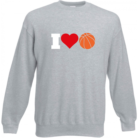 I Love Basketball Crew Sweater