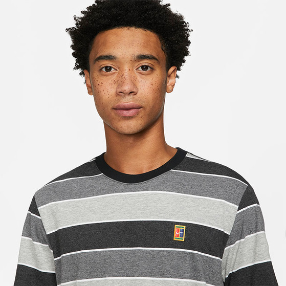 Nike Court Embossed Heritage Stripe Tee