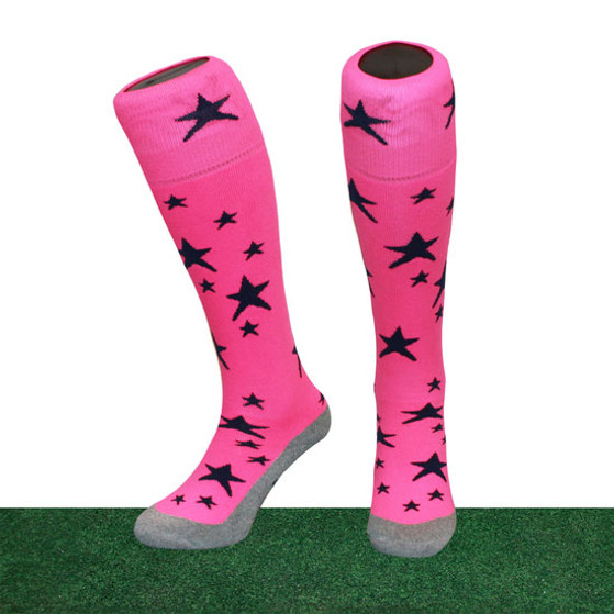 Hingly Stutzenstrümpfe Star Pink-Blue