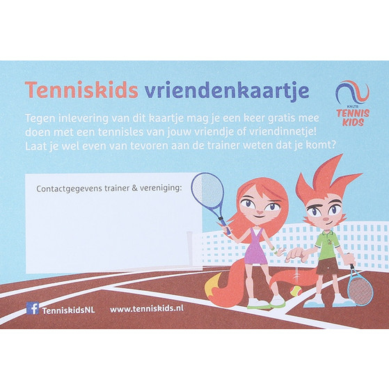 Tenniskids vriendenkaartje 25 st.