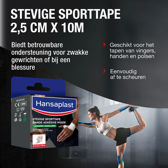 Hansaplast Sporttape 2,5cm X 10m - White