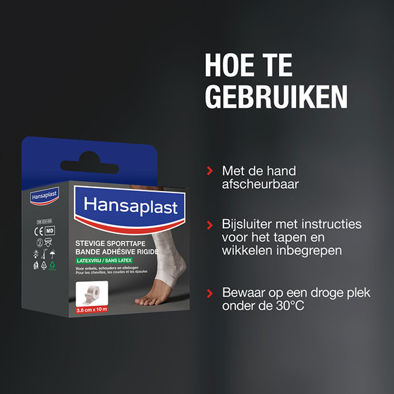 Hansaplast Sporttape 3,8cm X 10m - Wit