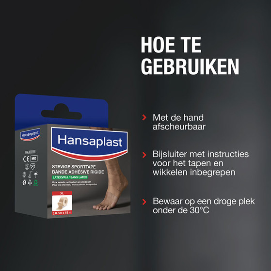 Hansaplast Sporttape 3,8cm X 15m - Beige