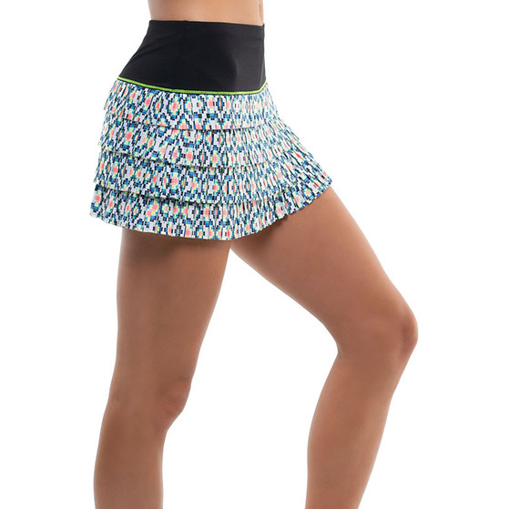 Lucky in Love Diamond Grid Pleated Skirt